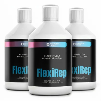 99-dňová kúra KolagenDrink FLEXIREP väzivá, šľachy, kosti 3 x 500 ml