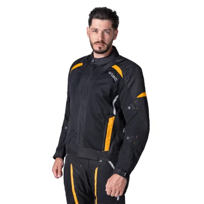 Pánska letná moto bunda W-TEC Tosheck Farba čierno-žltá,