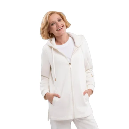 Dámska zateplená mikina so zipsom VOLCANO B-FLOFI-101-CREAM