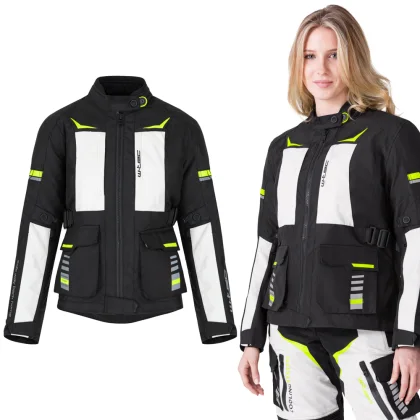 Dámska moto bunda W-TEC Warao Lady Farba čierna-fluo,