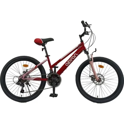Olpran Talpa ALU 24" - model 2026 tmavo červená/ružová - 15" (135-155 cm)