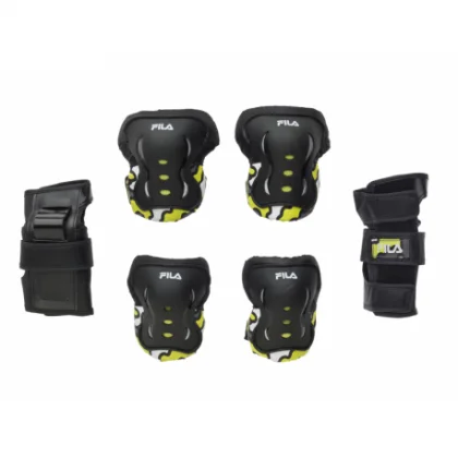 Chlapčenský chrániče na korčule FILA SKATES JR BOY FP GEARS BLK YELLO
