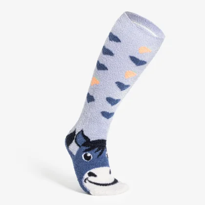 DECATHLON Detské jazdecké podkolienky Sweet&Warm veľ.32 – 37 bledofialové bez