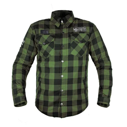 W-TEC Black Heart Rattlesneak zeleno-čierna kockovaná - 5XL