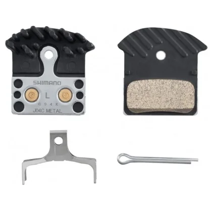 Shimano brzdové destičky J04C-MF s chladičem dvojpístkové, v krabičce