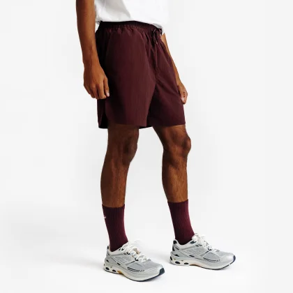 DECATHLON Pánske plátenné šortky Elementals bordové XL