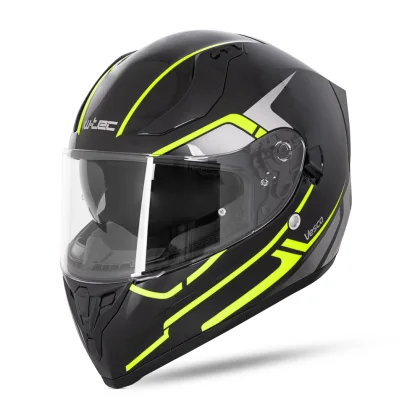 W-TEC Vesco Glossy Black-Neon Yellow - XXL (63)