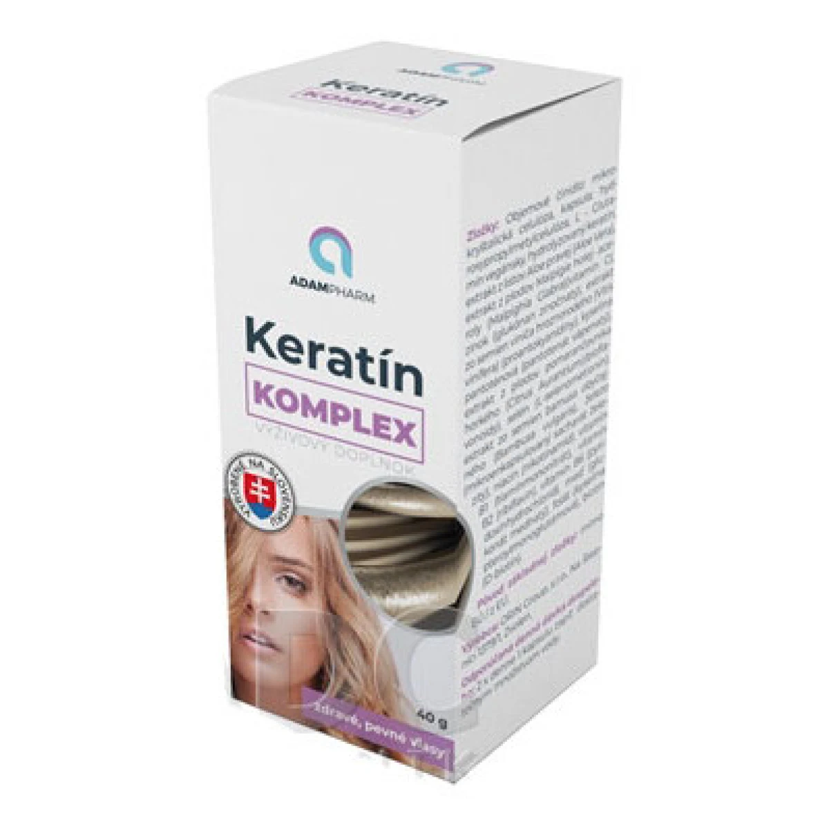 ADAMPHARM keratín komplex 60 kapsúl · záber 1