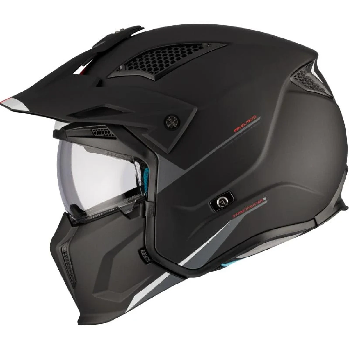 MT Helmets Přilba Streetfighter SV S Solid A1 černá matná + sleva 300,- na příslušenství - Velikost: 53-54 | Barva: Čierna · záber 1