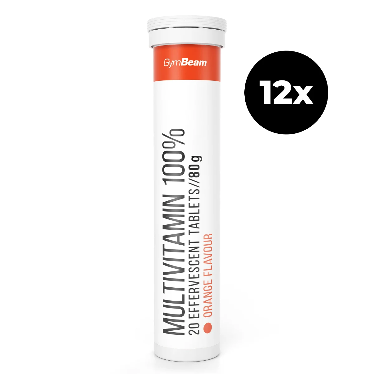 Multivitamin 100% - GymBeam - Okus: Naranča | Težina: 0,08 g | Pakiranje: 12 · záber 1