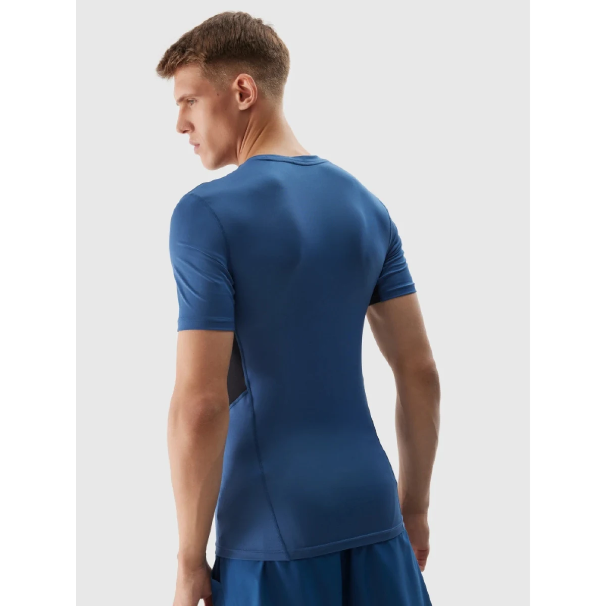 Pánske tréningové tričko s krátkym rukávom 4F TSHIRT FNK-WSS24TFTSM600-31S-NAVY · záber 3