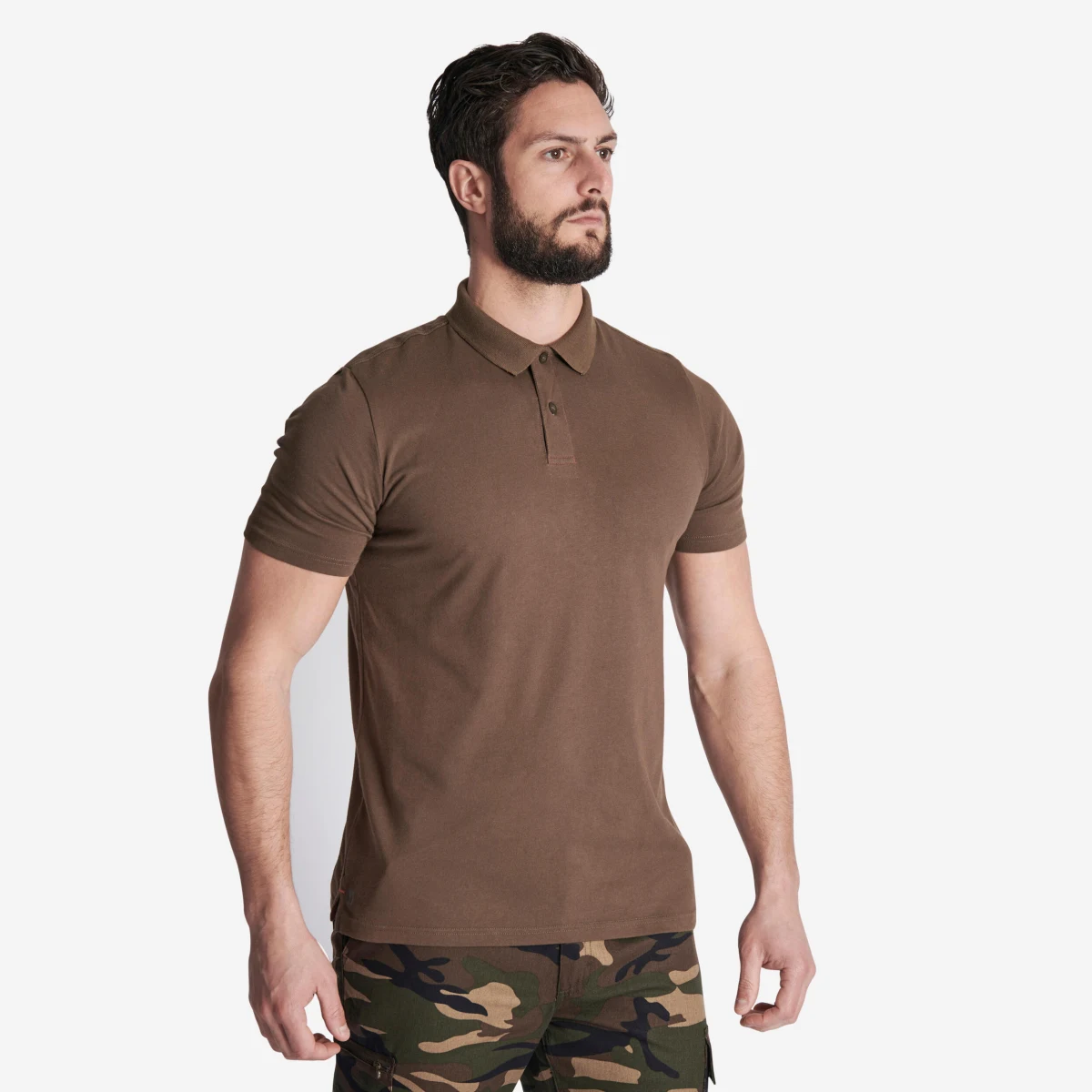 SOLOGNAC Polokošeľa 500 hnedá 2XL · záber 1