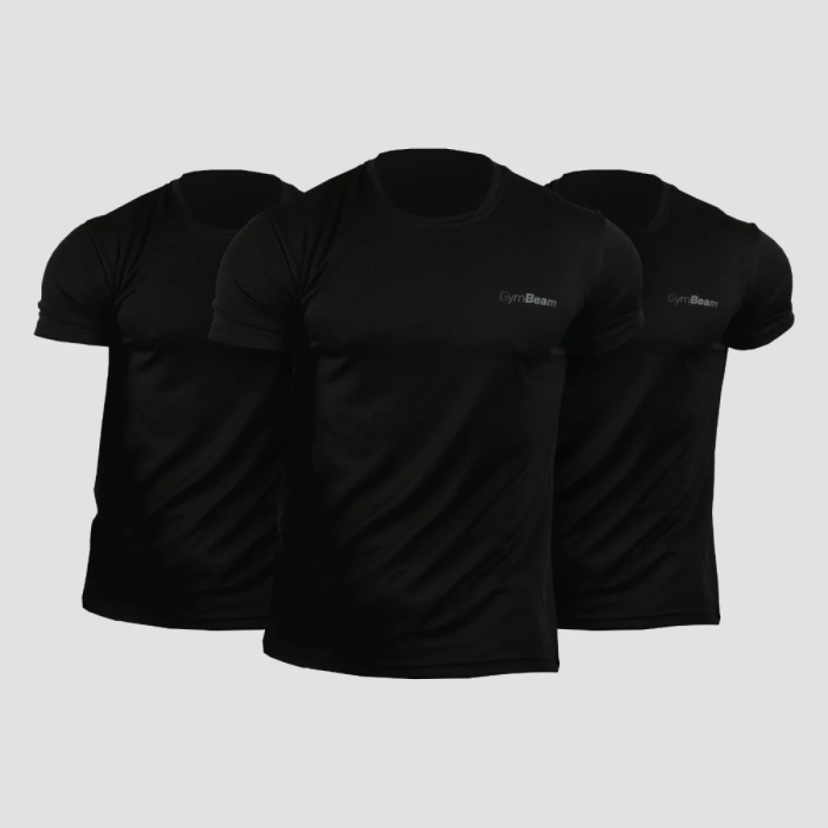 Мъжки тениски TRN Black 3Pack - GymBeam - Размер: 3, S | Тегло: 0,39 g · záber 1