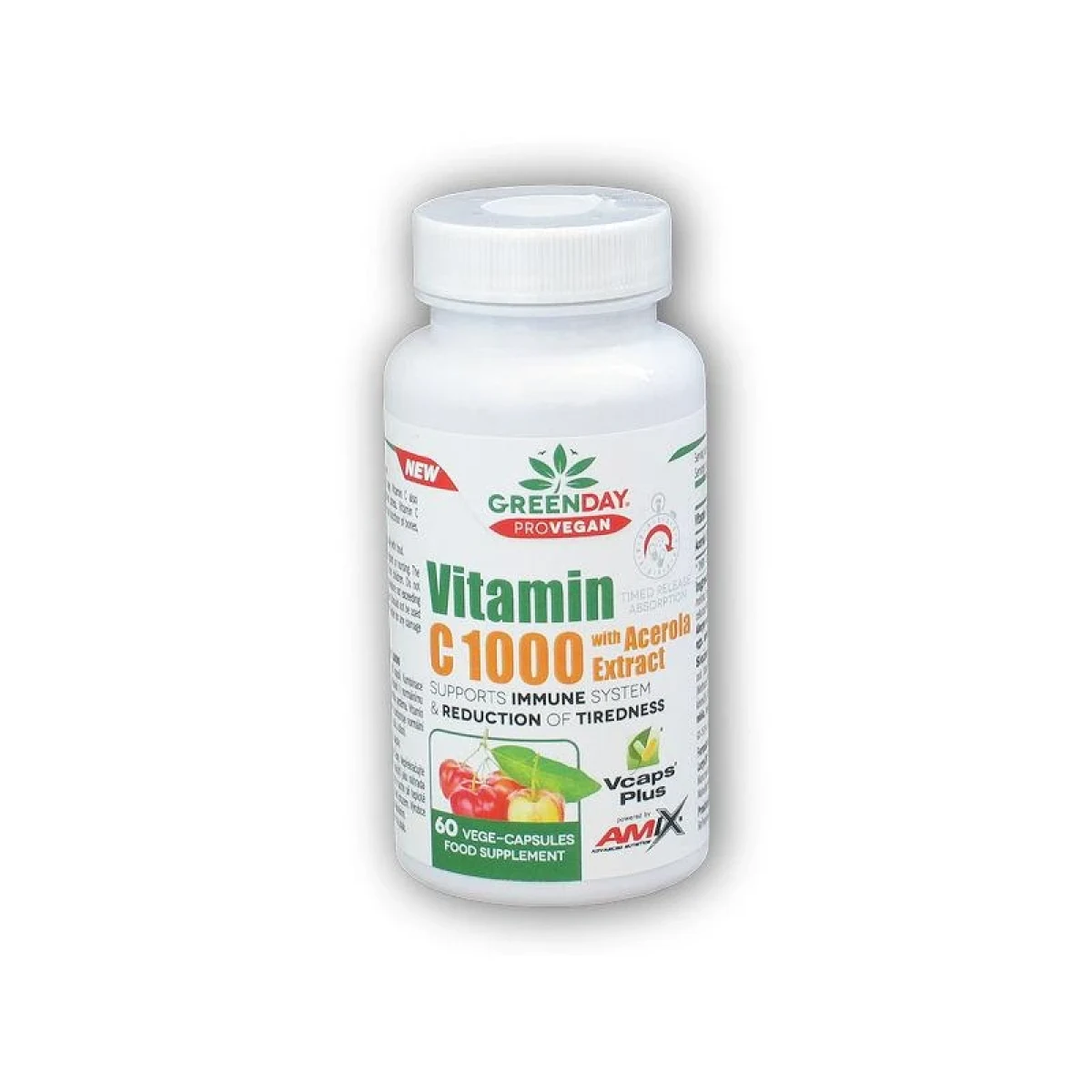Amix Nutrition ProVEGAN Vitamin C 1000 s extraktem z aceroly 60 kapslí · záber 1