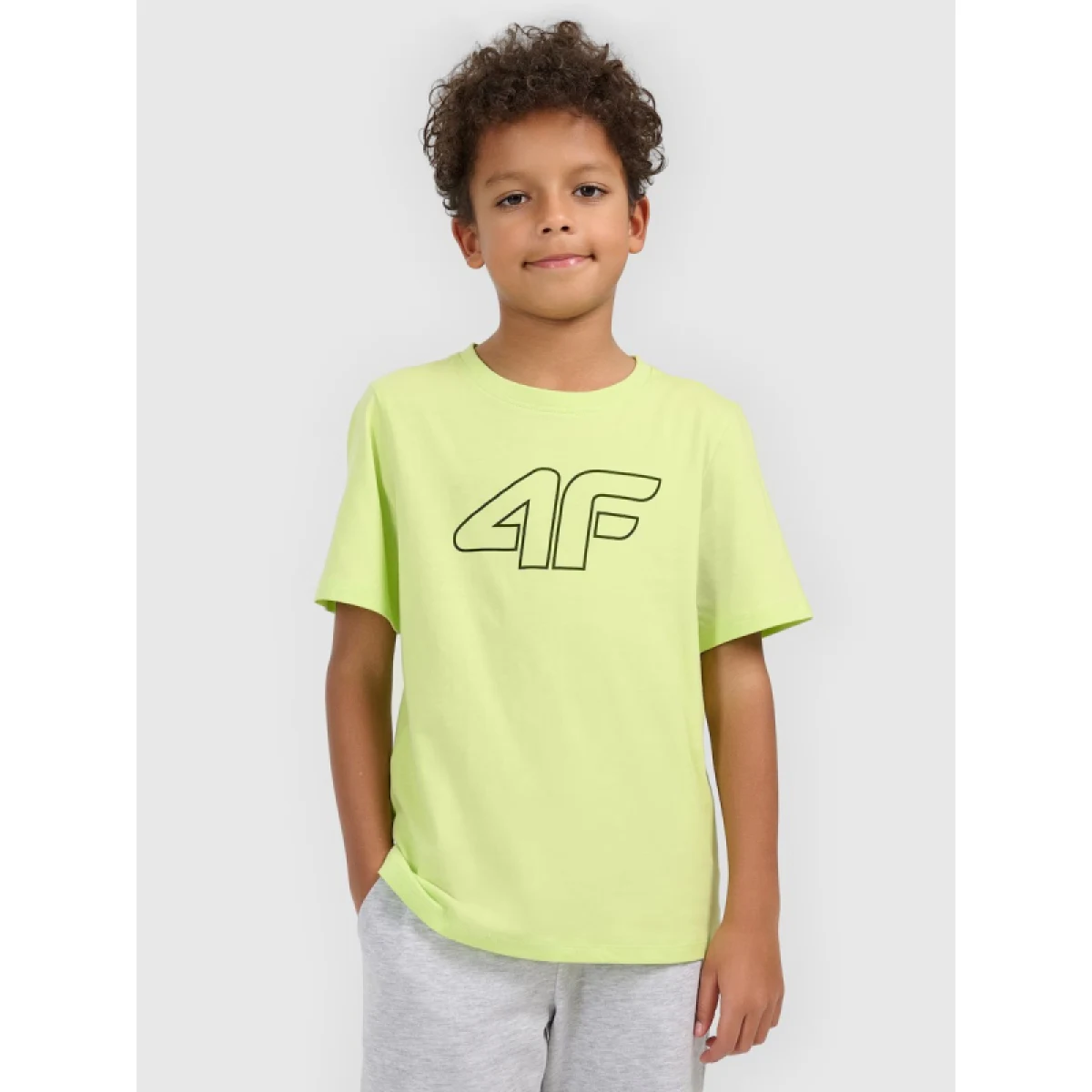 Chlapčenské tričko s krátkym rukávom 4F JUNIOR TSHIRT M3007-45S-CANARY GREEN · záber 2