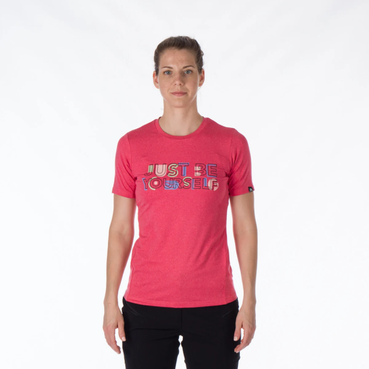 Dámské turistické tričko s krátkým rukávem NORTHFINDER MINNIE-634-pinkmelange · záber 3
