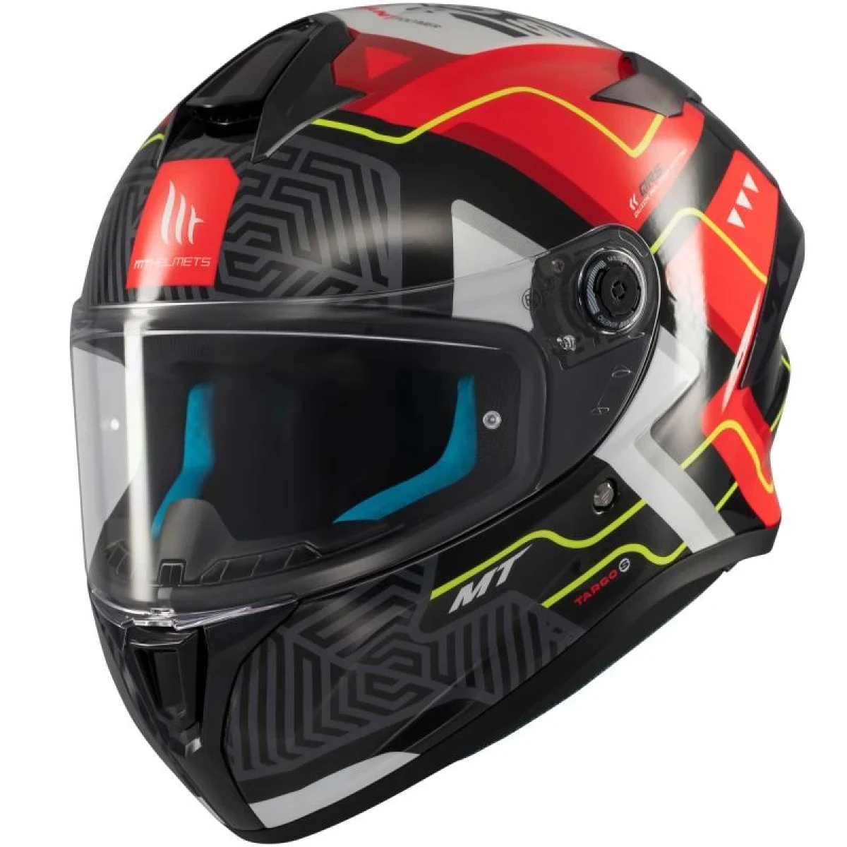 MT Helmets Targo S Brik lesklá černo-červená - Velikost: 55-56 | Barva: Čierna · záber 1