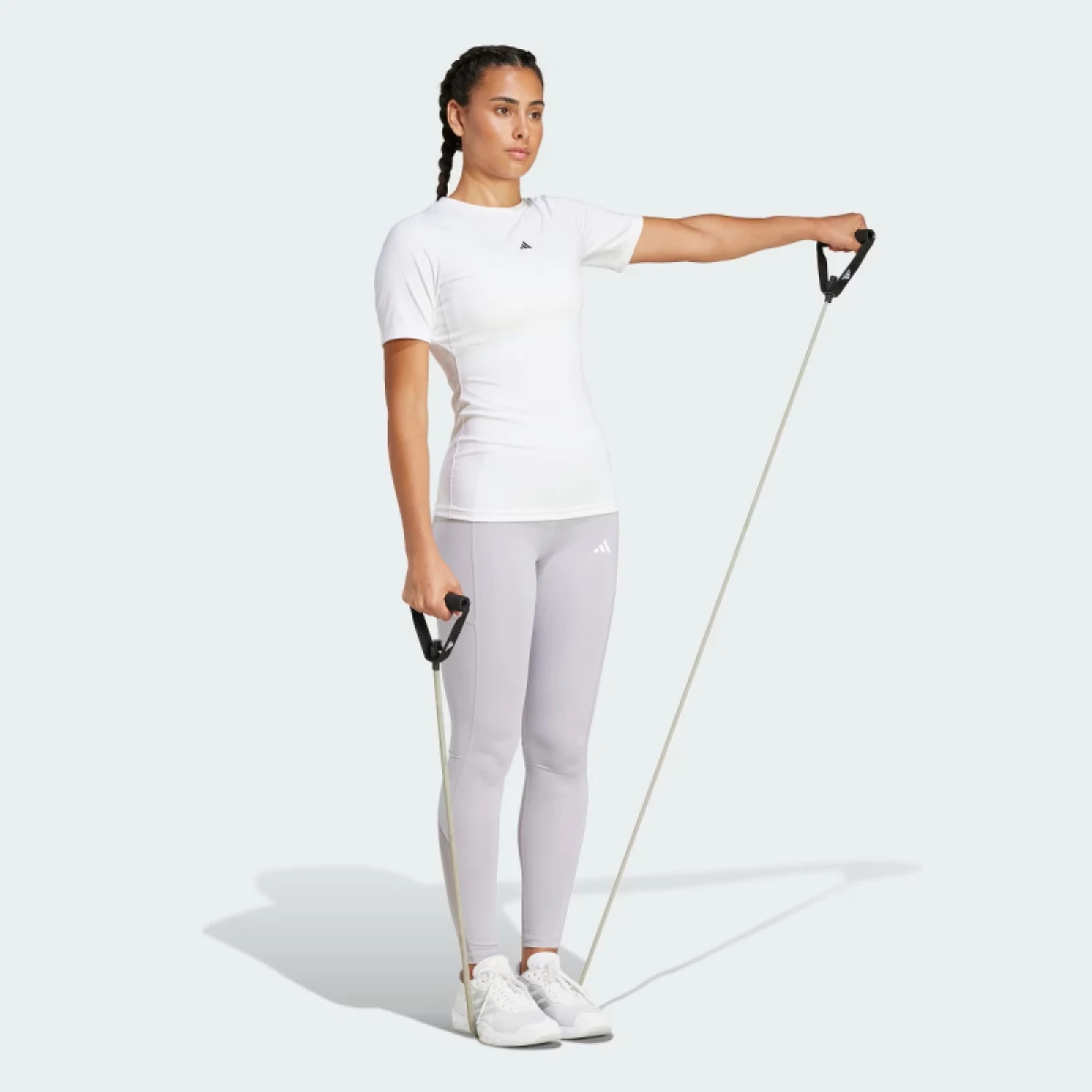 Dámske tréningové tričko s krátkym rukávom ADIDAS TF TRAIN T WHITE · záber 4