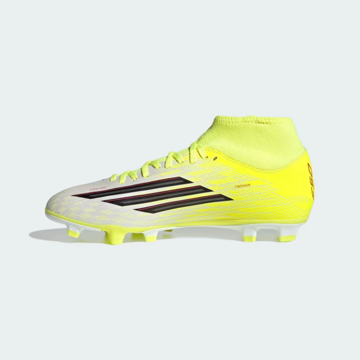 Pánske futbalové kopačky outdoorové ADIDAS F50 Club Mid M FG MG team solar yellow 2 core black lucid red · záber 3