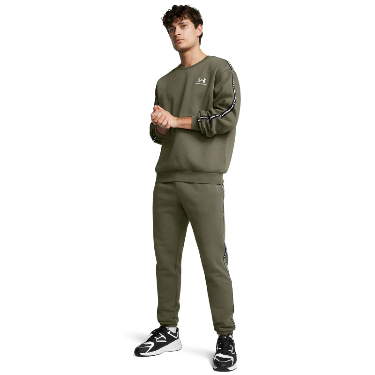 Pánské tepláky UNDER ARMOUR UA Icon Fleece Jgr Taping-GRN · záber 4