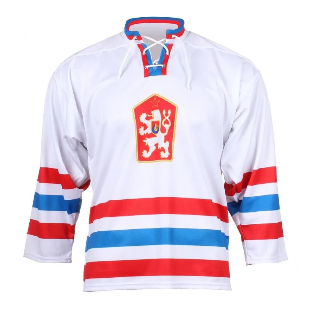 Merco hokejový dres ČSSR 1976 replika bílá - bez potisku - Velikost: L | Barva: Biela · záber 1
