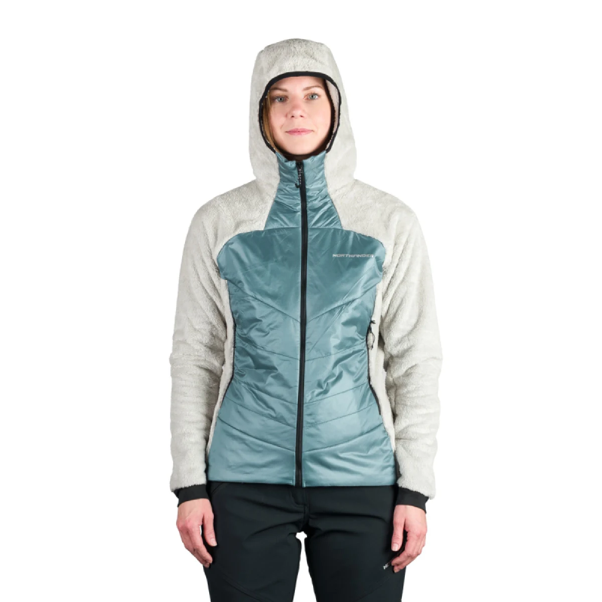 Dámska zateplená turistická mikina so zipsom NORTHFINDER TAMMI-710multicolor · záber 4