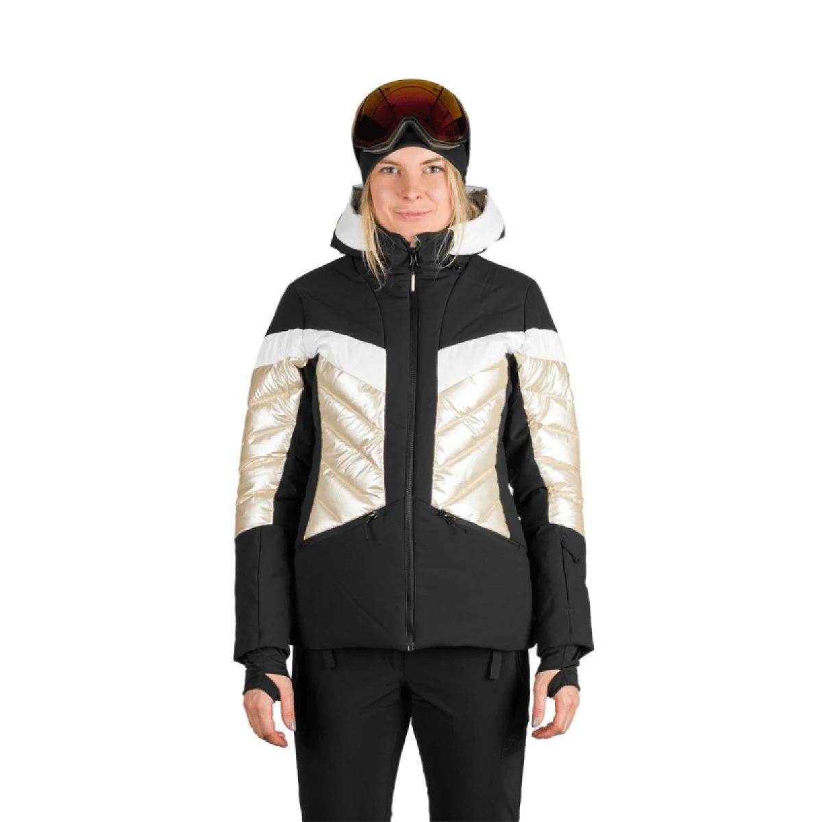 Dámska lyžiarska bunda NORTHFINDER ABIGALE-675blackbeige · záber 3
