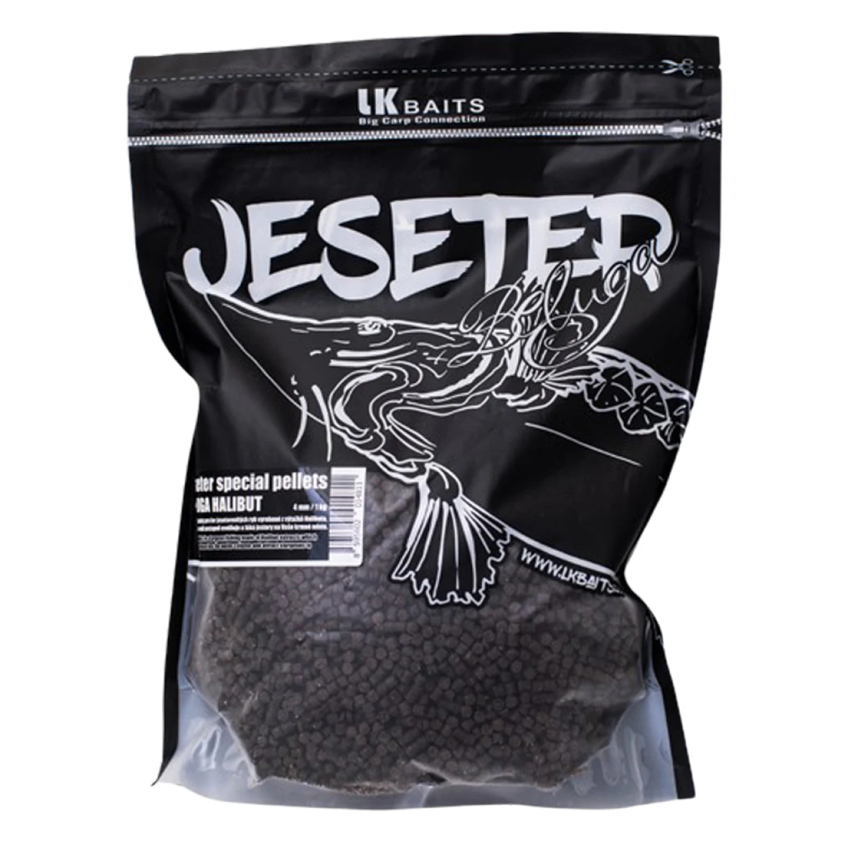 LK BAITS Jeseter Special Pellets Beluga Halibut · záber 1