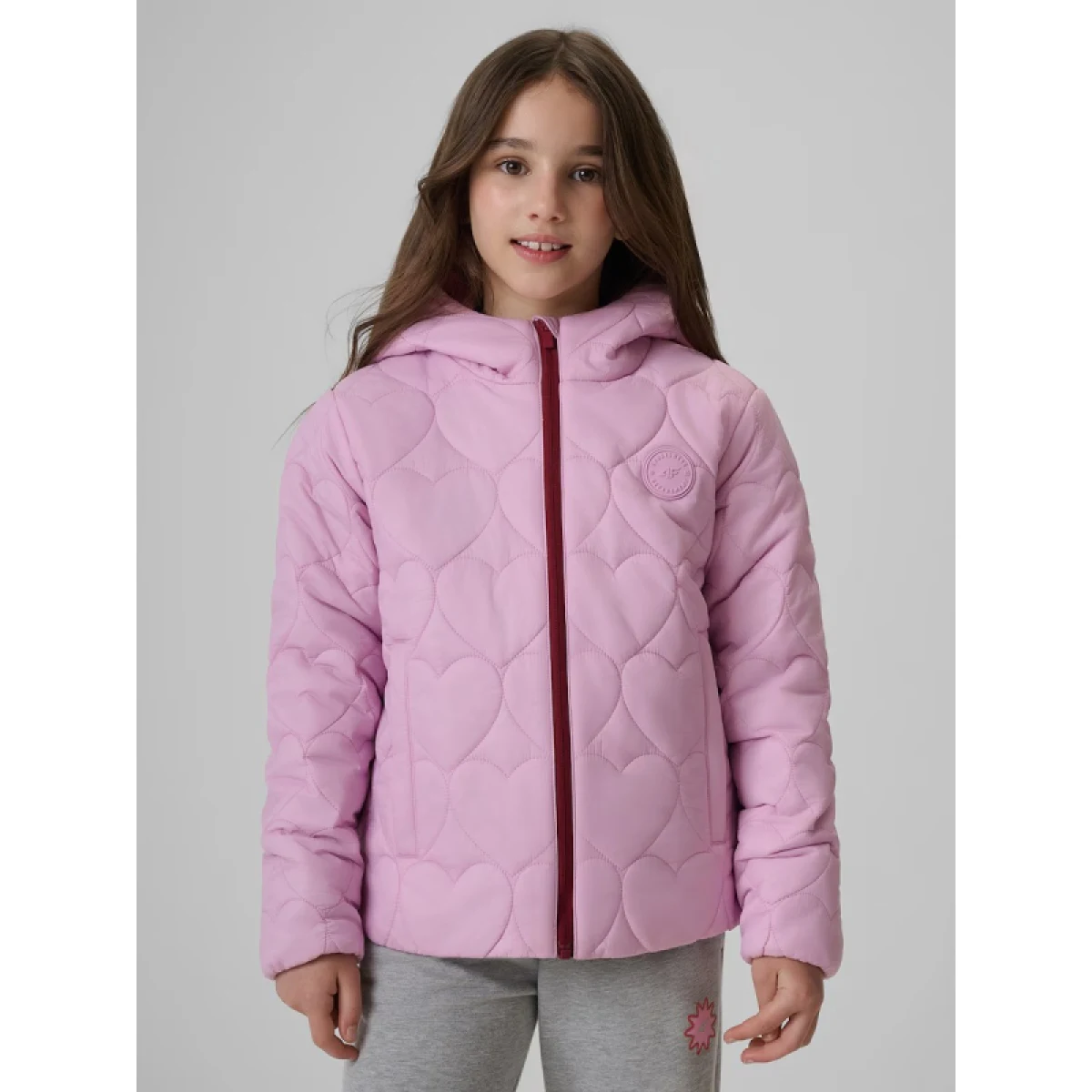 Dievčenská bunda s kapucňou 4F JUNIOR DOWN JACKET F0846-52S-LIGHT VIOLET · záber 2