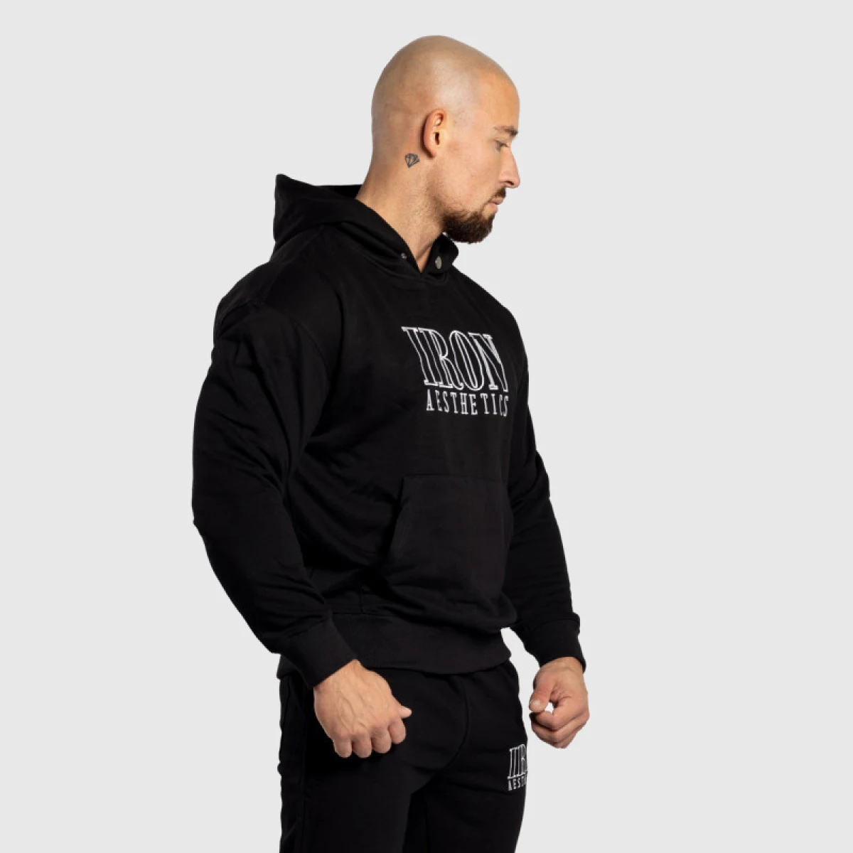 Pánska mikina Iron Aesthetics Swaggie, čierna · záber 3