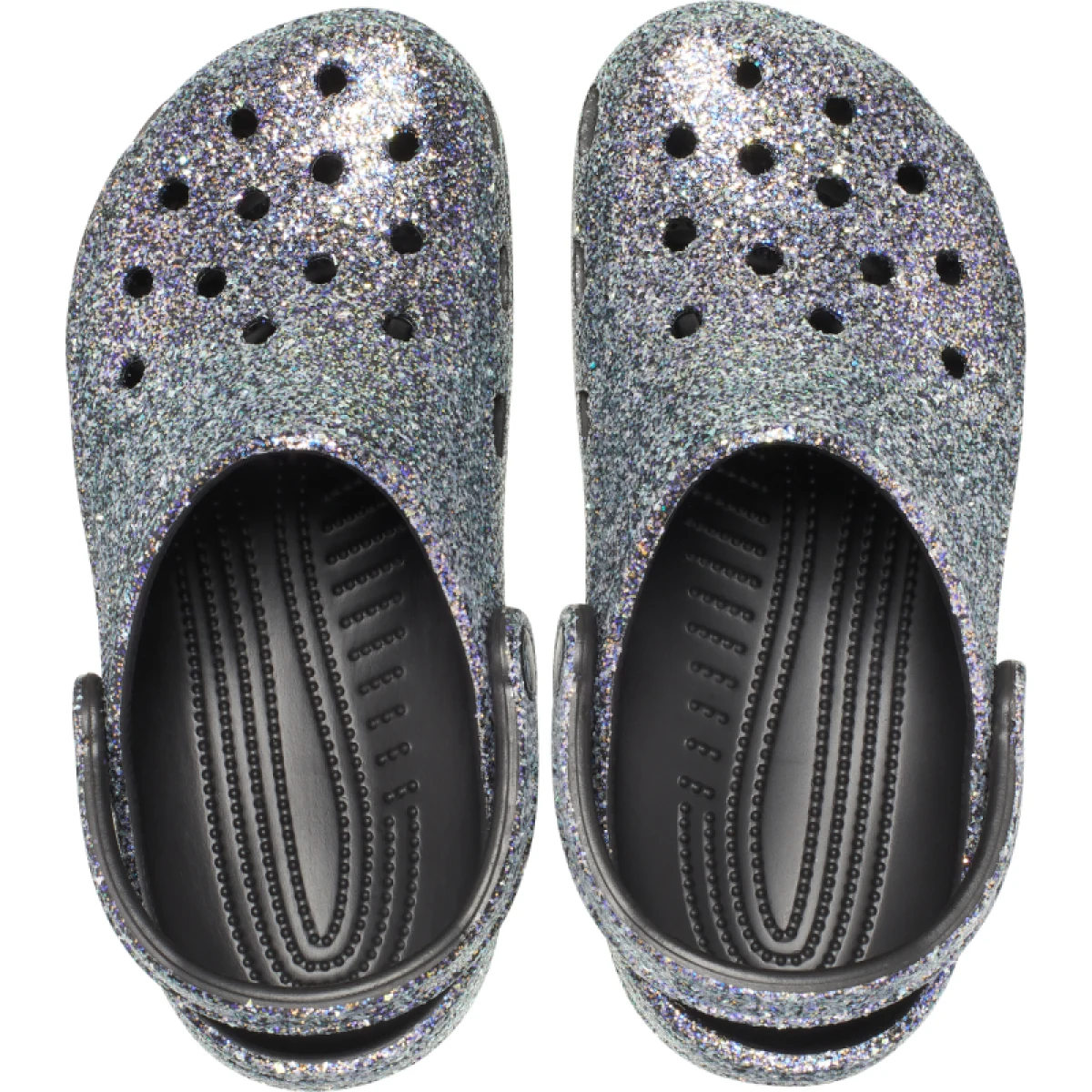 Kroksy (rekreačná obuv) CROCS Classic Glitter Clog black multi · záber 4