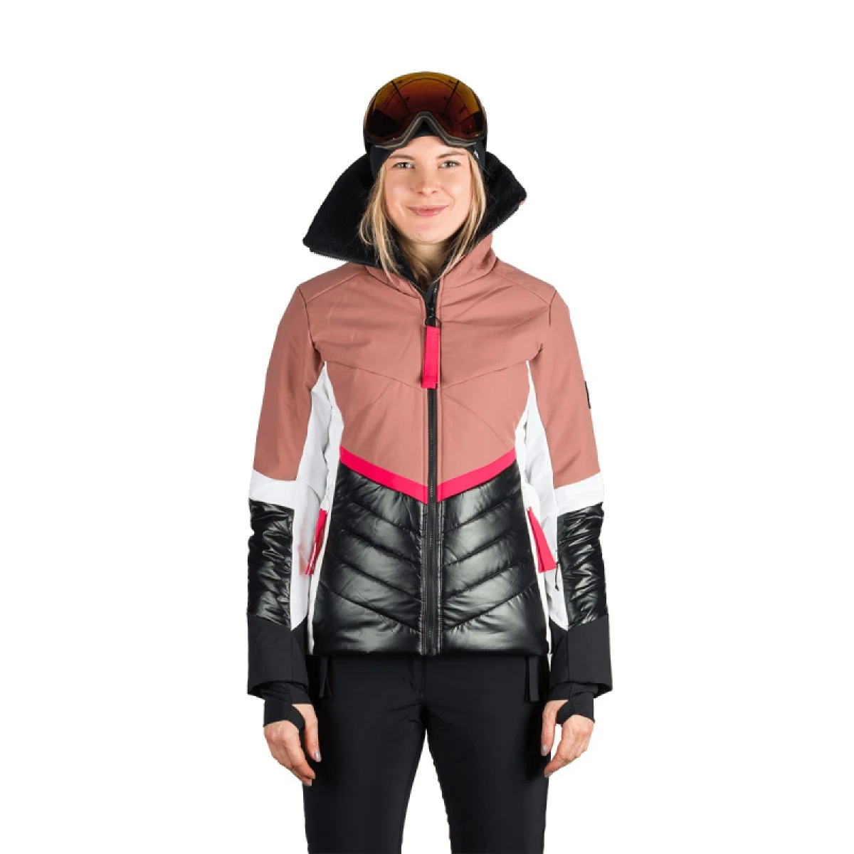 Dámska lyžiarska bunda NORTHFINDER JADA-521roseblack · záber 2