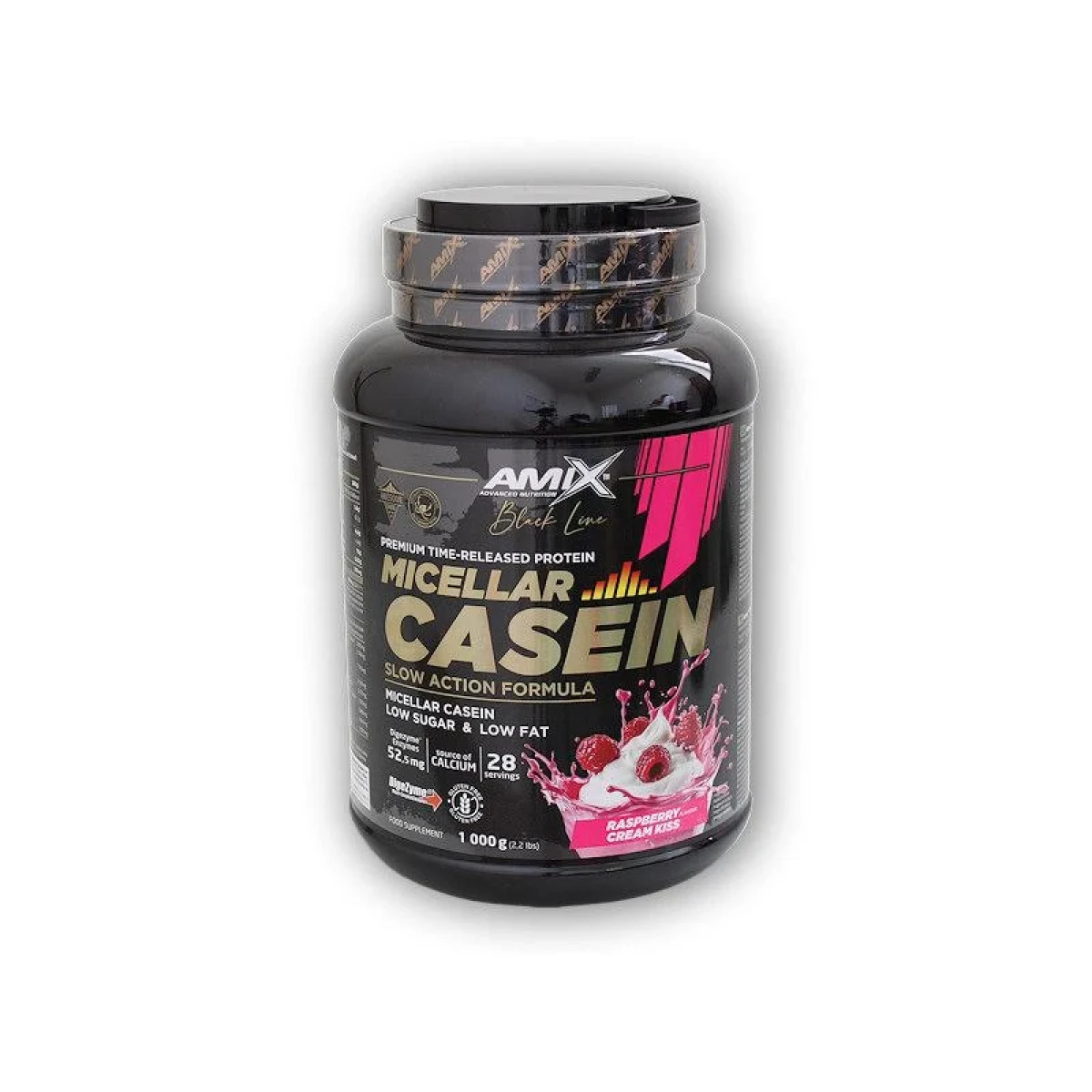 Amix Black Line Micellar Casein 1000g - Barva: čierna | Příchuť: Vanilla bliss · záber 1