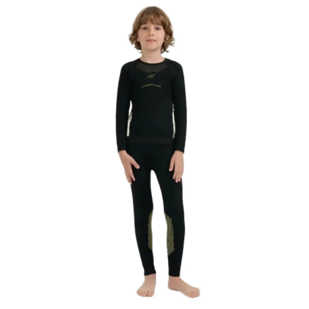 Chlapčenské termoprádlo vrchný a spodný diel 4F JUNIOR SEAMLESS UNDERWEAR M248-4FJWAW25USEAM248-20S-DEEP BLACK · záber 1