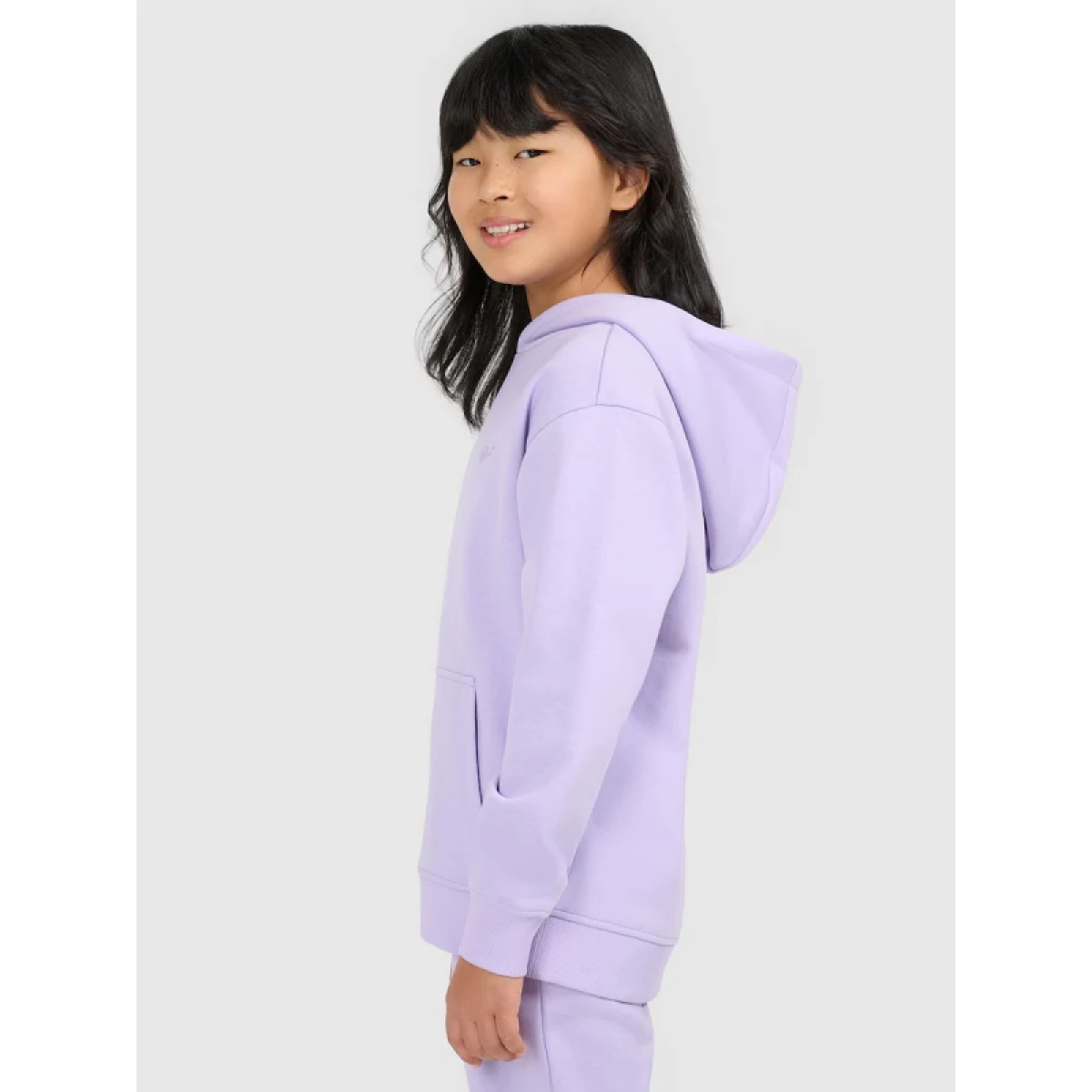 Dievčenská mikina s kapucňou 4F JUNIOR SWEATSHIRT F2323-51S-VIOLET · záber 3