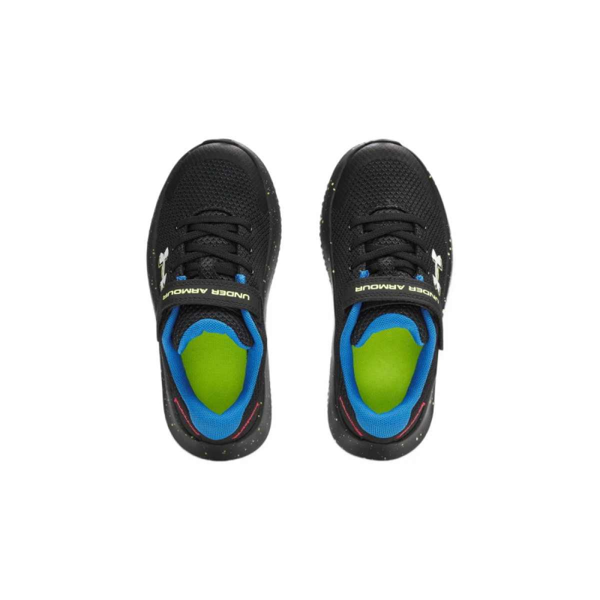 Chlapčenská športová obuv (tréningová) UNDER ARMOUR UA BPS Surge 4 AC K black high vis yellow white · záber 4