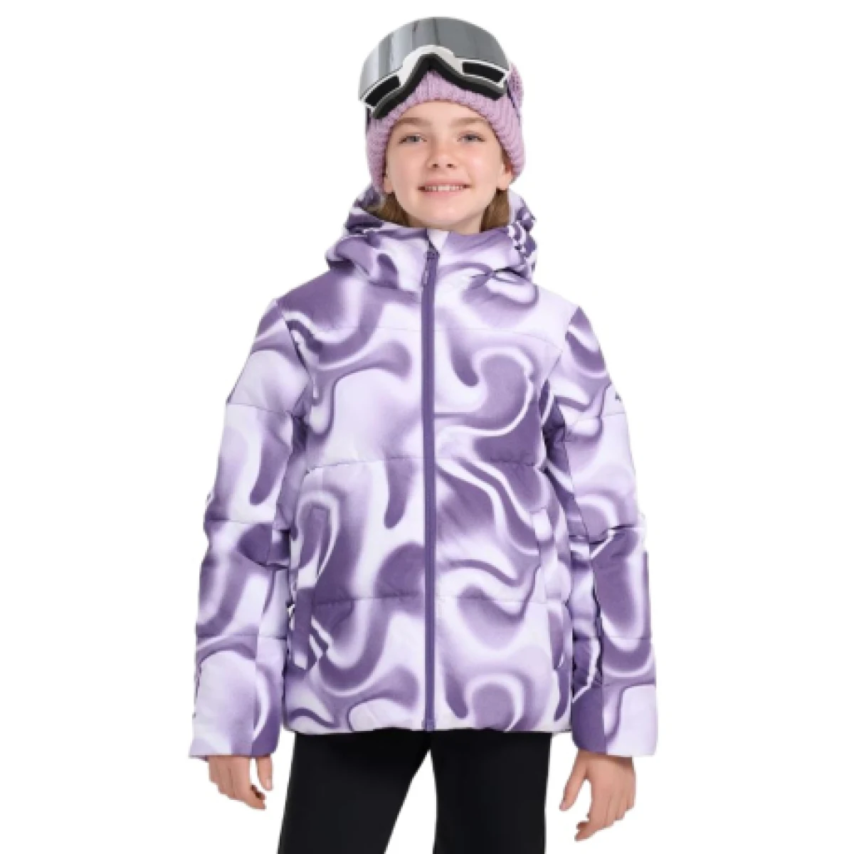Dievčenská lyžiarska bunda 4F JUNIOR TECHNICAL JACKET F0826-4FJWAW25TTJAF0826-90A-MULTICOLOUR ALLOVER · záber 1