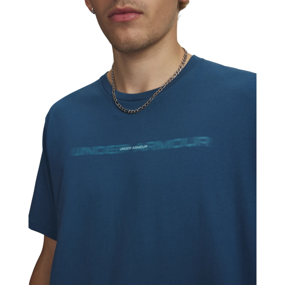 Pánske tričko s krátkym rukávom UNDER ARMOUR UA M BLUR WM SS-BLU - Pohlavie: Muzi · záber 2