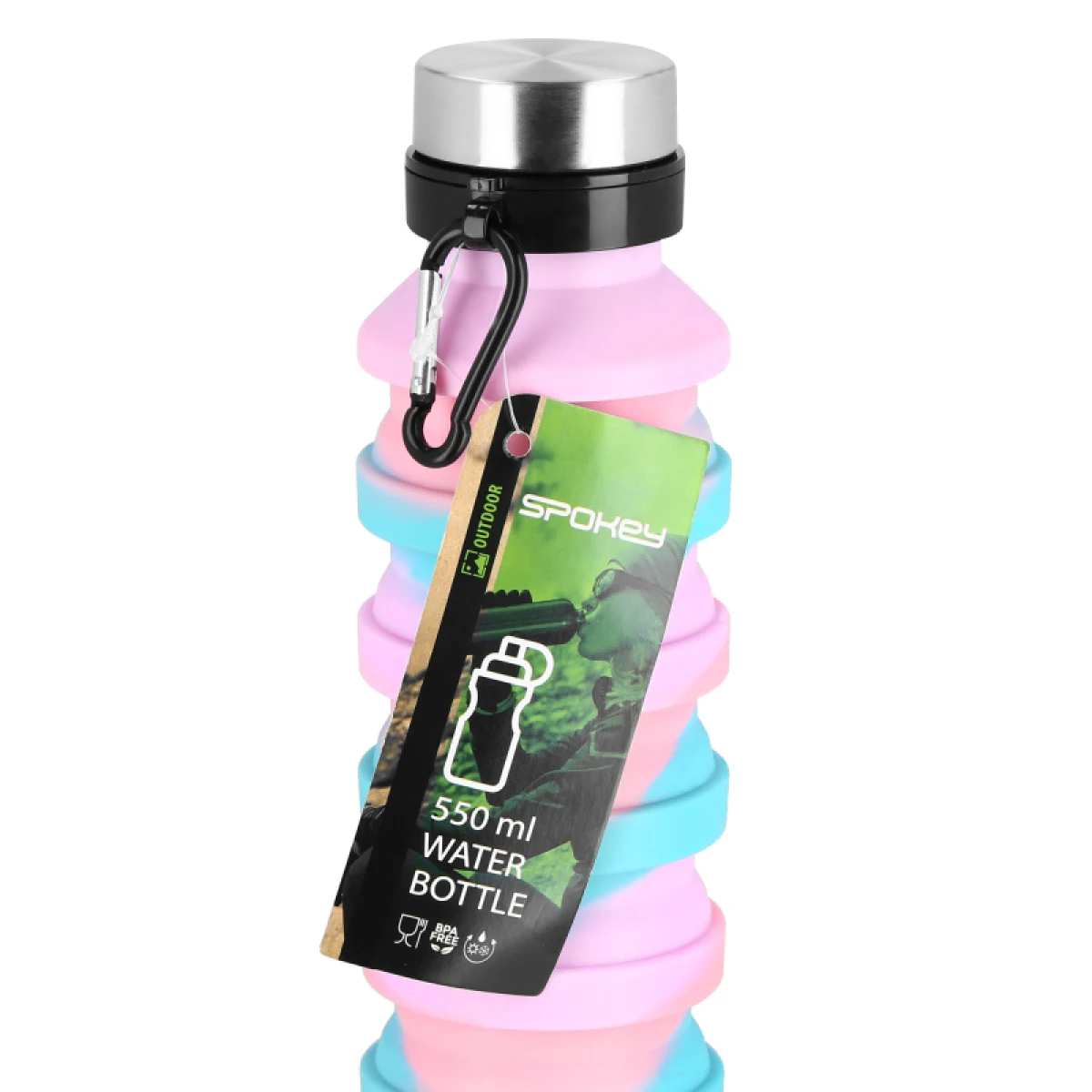 Fľaša SPOKEY JUMP Foldable silicone bottle, 550 ml · záber 3