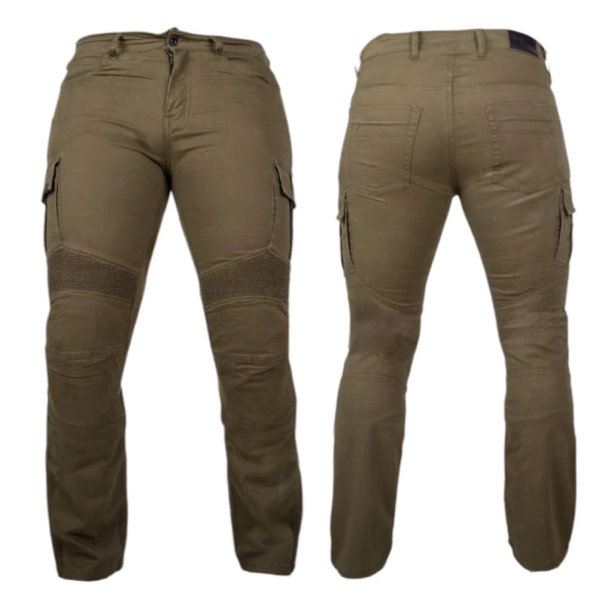 Moto jeansy W-TEC Wallbridge Olive Farba olivovo zelená, · záber 4
