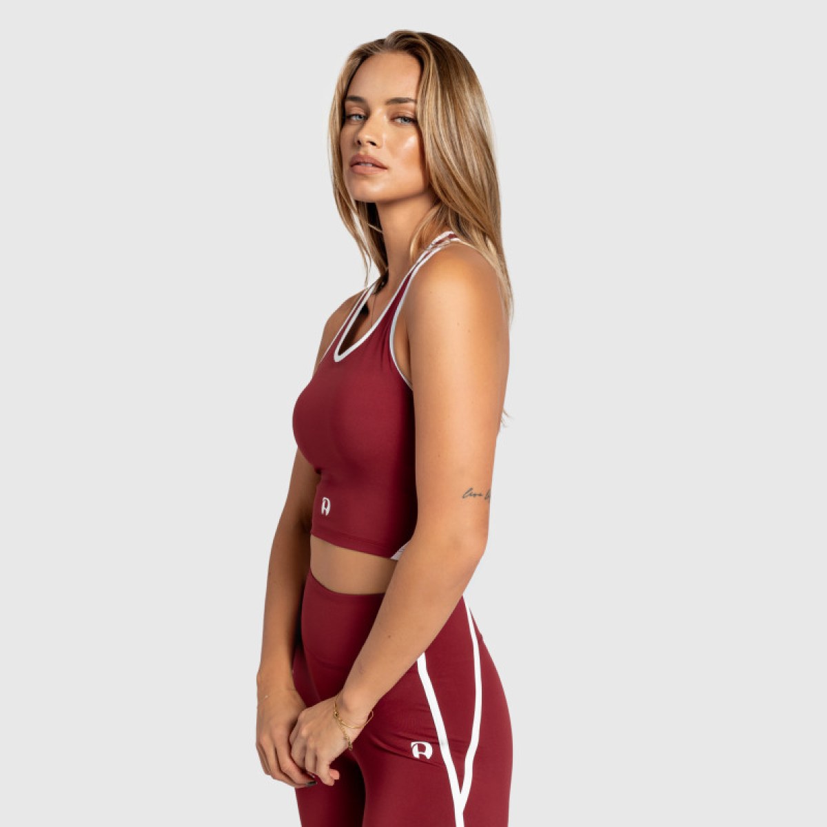 Dámska športová podprsenka Iron Aesthetics Define, bordová · záber 4