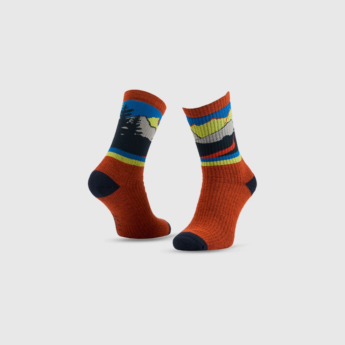 Pánské dlouhé trekové ponožky s vlnou - multicolor · záber 1