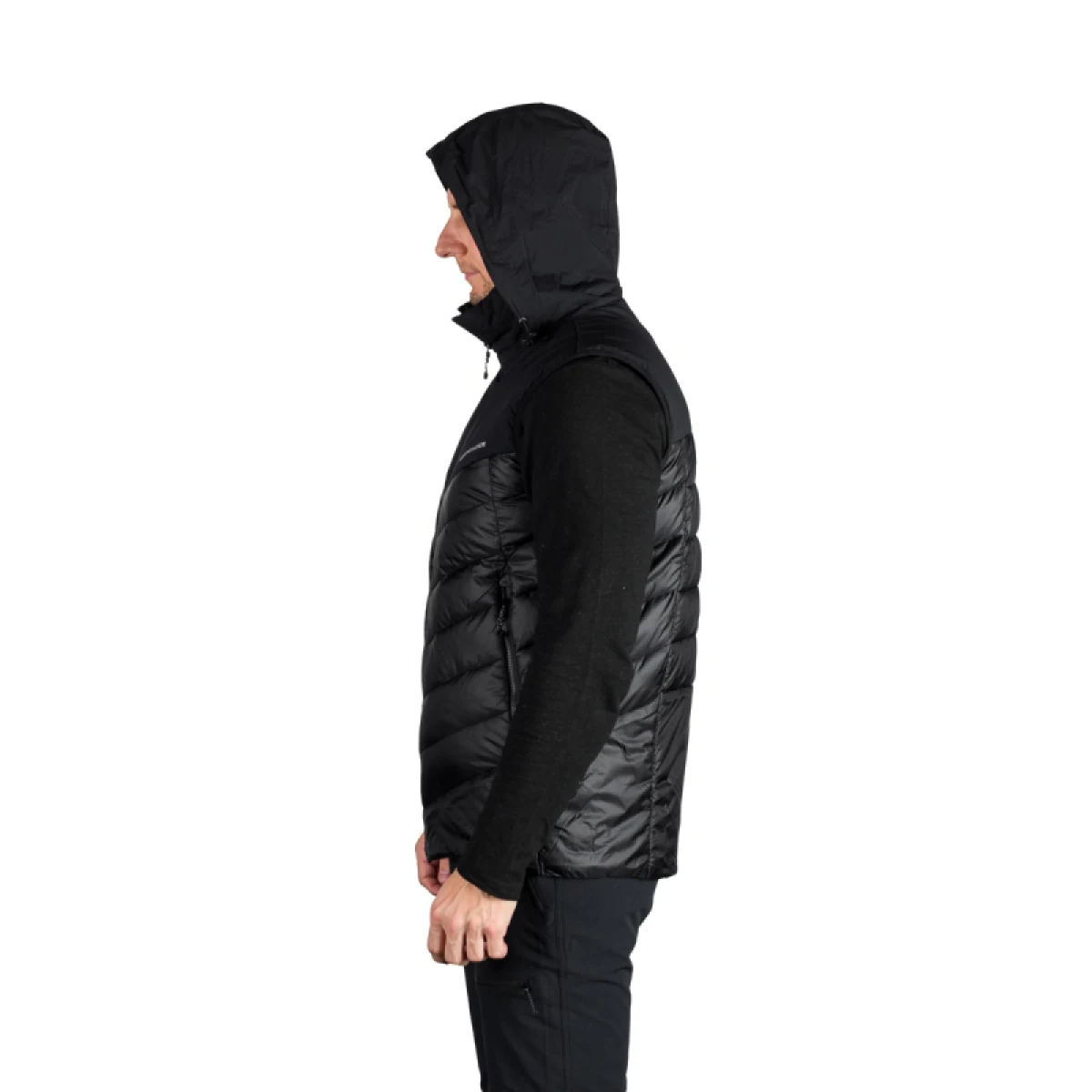 Pánska turistická vesta s kapucňou NORTHFINDER JEDRICK-270blackblack · záber 4