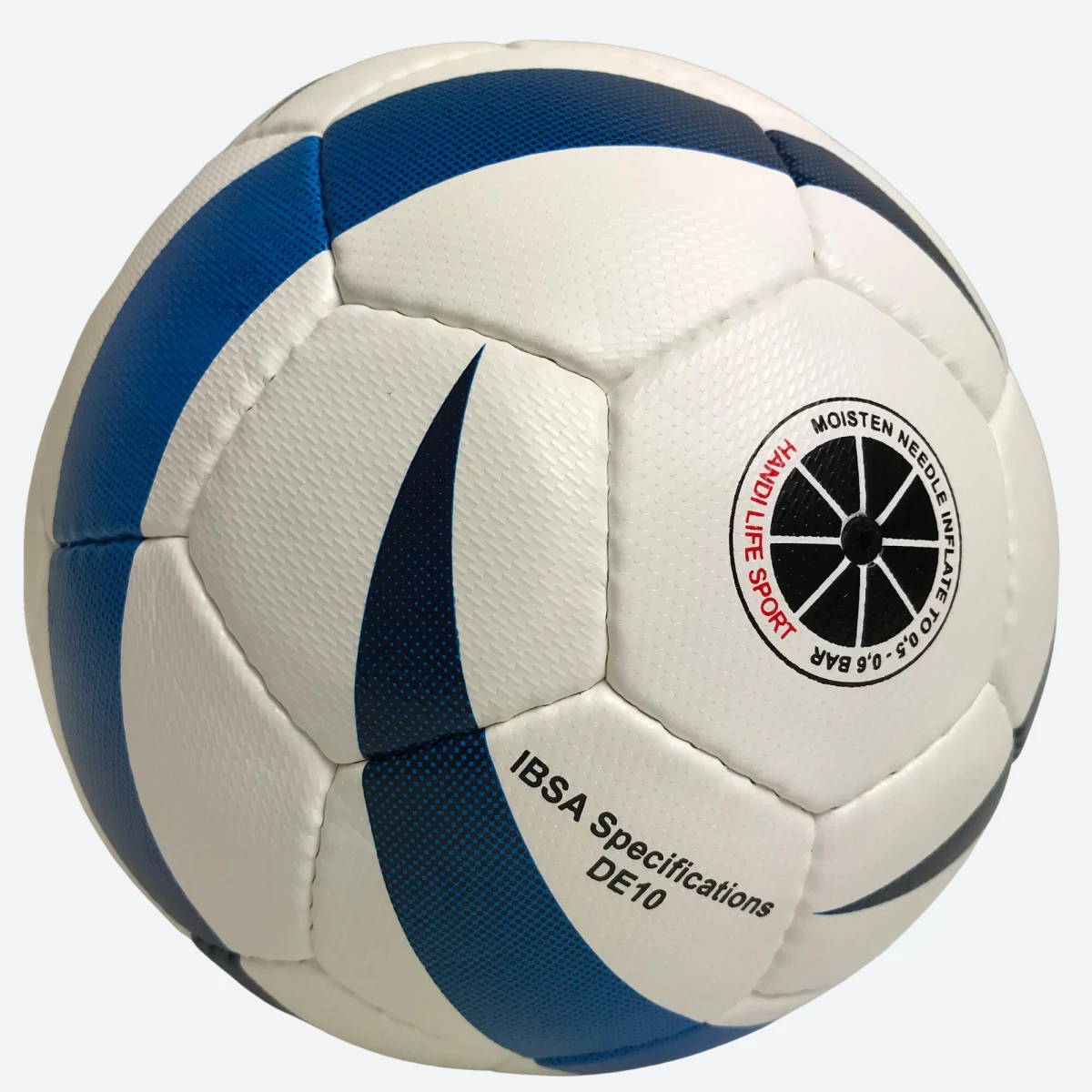 HANDILIFE Futbalová oficiálna lopta „Blue Flame" pre nevidiacich veľ.3 Official · záber 2