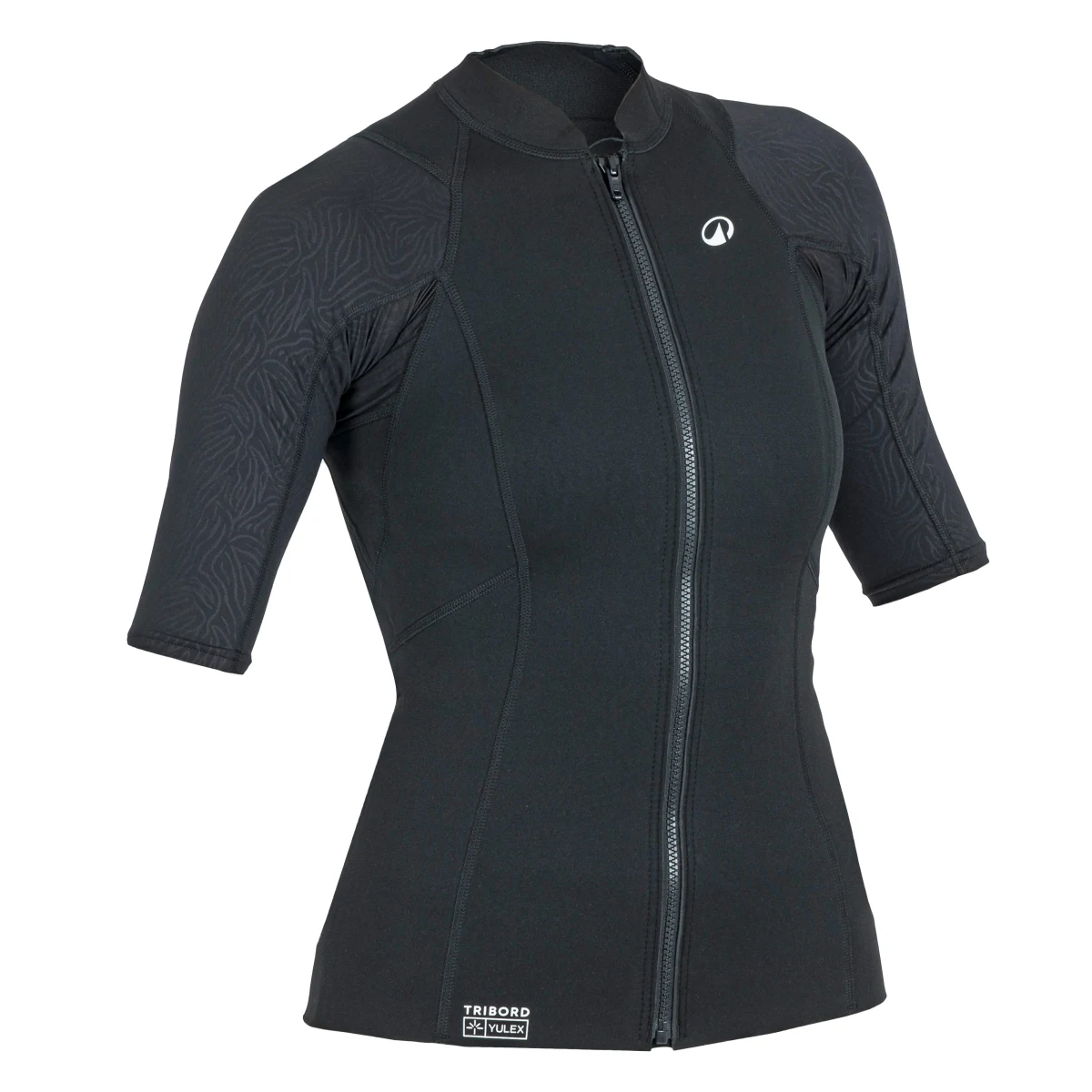DECATHLON Dámsky neoprénový top Yulex 100 1,5mm proti UV žiareniu s krátkym rukávom čierny M · záber 2