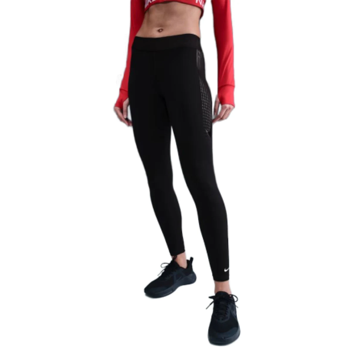 Dámske kompresné legíny NIKE W NP 365 MR TIGHT GG GRX BLACK WHITE · záber 1