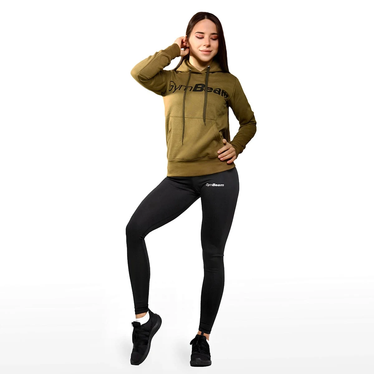 GymBeam Dámská Mikina Athlete Military Green - Velikost: XXL | Barva: Zelená | Hmotnost: 0,5 kg | Balení: 20 · záber 2