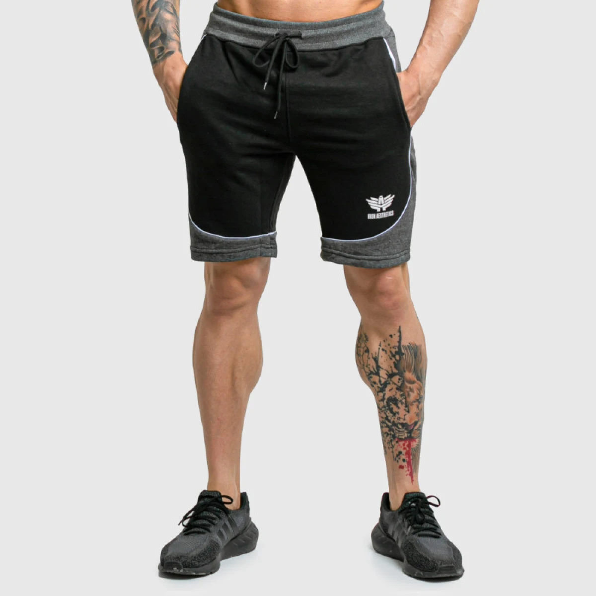 Pánské kraťasy Iron Aesthetics Piping, černé · záber 3