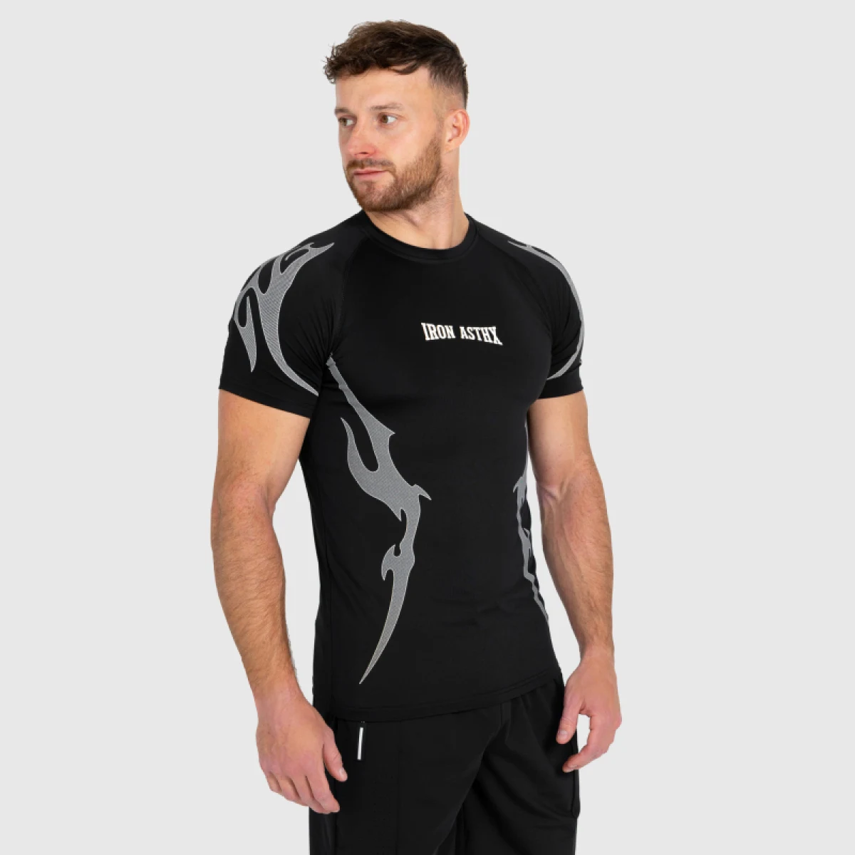 Férfi sportpóló Iron Aesthetics Titan, fekete · záber 4