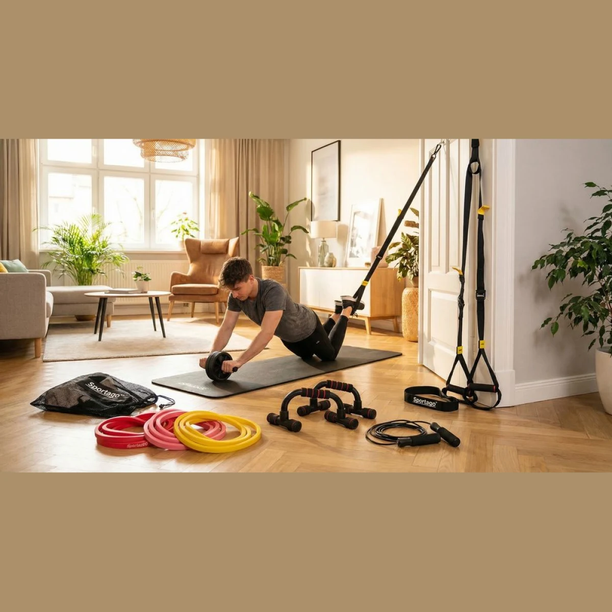 Sportago Home Gym – sada na domáce cvičenie celého tela · záber 2